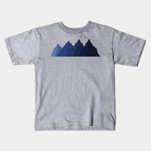 Blue mountain Kids T-Shirt by ballooonfish